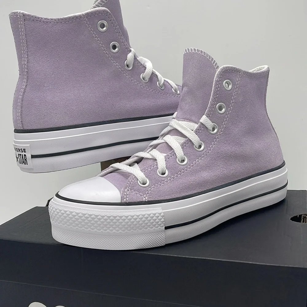 Converse Women's A15198C CTAS LIFT HI VAPOR VIOLET/WHITE/BLACK High Top Platform